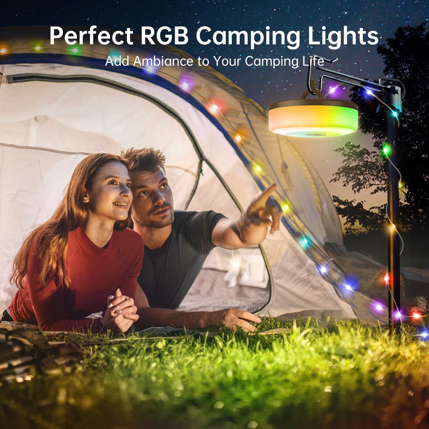 Camping String Lights (2-Pack): 33FT, 7 Modes, IPX4 Waterproof, Rechargeable LED, 25s Rapid Recovery for Outdoor Tent, Hiking, and Décor, Green Camping String Lights (2-Pack): 33FT, 7 Modes, IPX4 Waterproof, Rechargeable LED, 25s Rapid Recovery for Outdoor Tent, Hiking, and Décor, Green